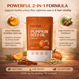 Pumpkin Seed Oil + Saw Palmetto Softgels - Zyntra®